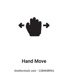 Hand Move icon vector isolated on white background, logo concept of Hand Move sign on transparent background, filled black symbol