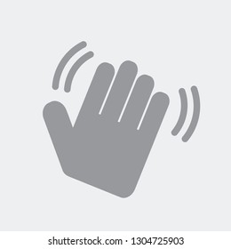 Hand moving in "hello" gesture