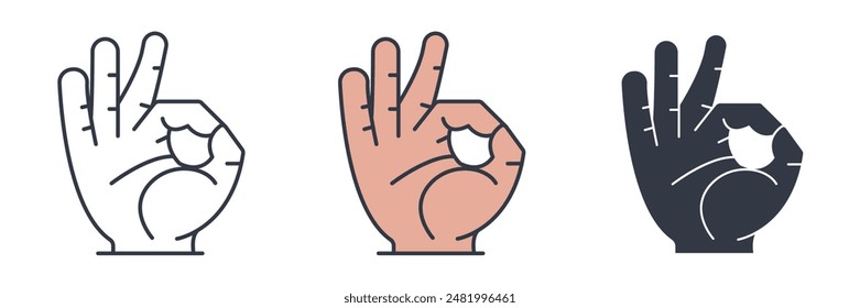 Hand Mudra Icon symbol vector illustration isolated on white background