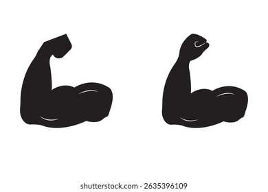 Hand muscle Biceps icon. Strong hand, Gym symbol and logo Vector illustration. 