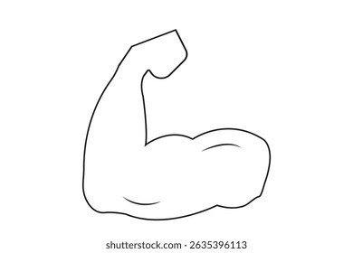 Hand muscle Biceps icon. Strong hand, Gym symbol and logo Vector illustration. 