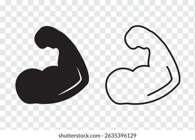 Hand muscle Biceps icon. Strong hand, Gym symbol and logo Vector illustration. 