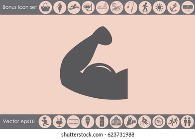 hand muscle icon vector illustration eps10