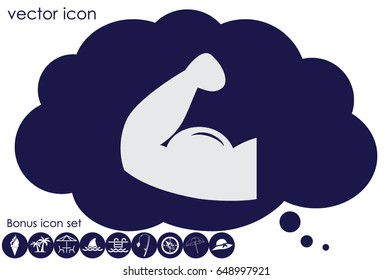 hand muscle icon vector illustration eps10
