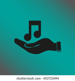Hand and music. 