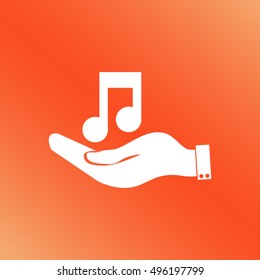 Hand and music. 