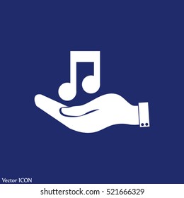 Hand and music. 