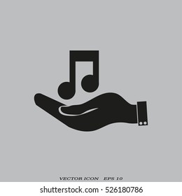 Hand and music. 