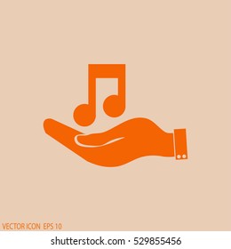 Hand and music. 