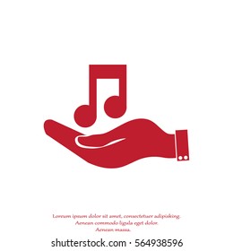 Hand and music. 