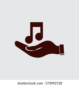 Hand and music. 
