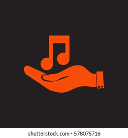 Hand and music. 