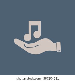 Hand and music. 