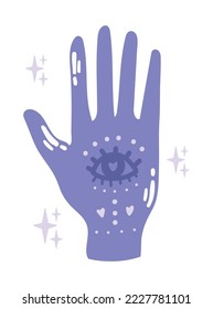 hand mystical esoteric icon isolated