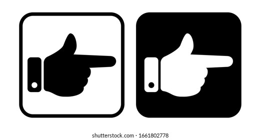 hand navigation , arrow navigation vector silhouette isolated on white background