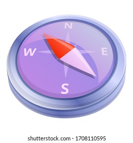 Icono de brújula de navegación manual. Caricatura del icono vectorial de la brújula de navegación manual para diseño web aislado en fondo blanco