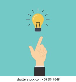 Hand new idea. vector