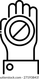 Mano sin icono de signo