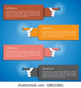 hand number banner design template vector eps 10 illustration