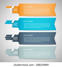 hand number banner design template vector eps 10 illustration