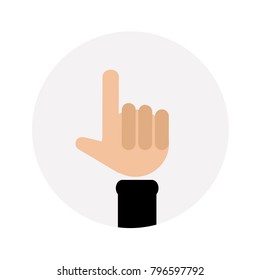 Hand number one sign