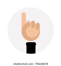 Hand number one sign