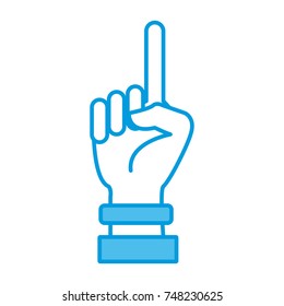 Hand number one symbol