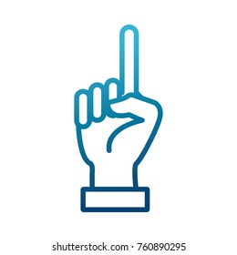 Hand number one symbol
