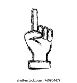 Hand number one symbol