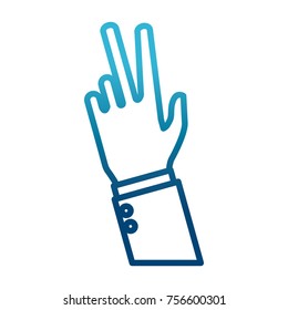 Hand Number Three Sign Stock Vector (Royalty Free) 756600301 | Shutterstock