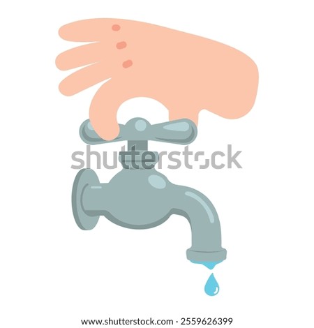 Hand off Tap sink faucet water drop