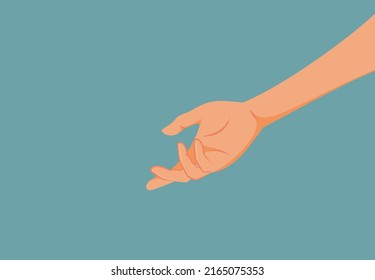 Hand Offering Help Assistance Vector Cartoon Stock Vector (royalty Free 