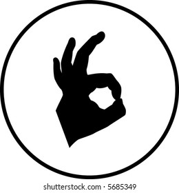 hand ok or approval symbol