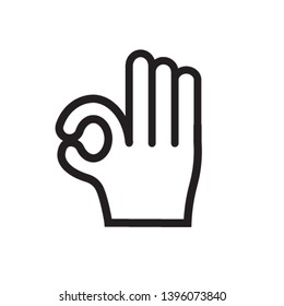 hand ok finger symbol, vector eps 10.