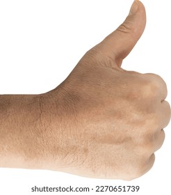 Hand ok. Vector of hand with thumb up. Hand with ok sign and thumb up with transparent background. Vector background for banner, poster, web and packaging.