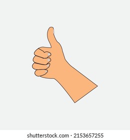 hand okay gesture. vector isloated  on white background