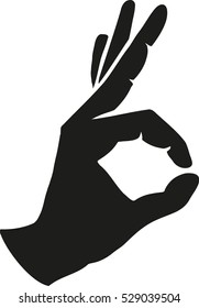 Hand with okay sign