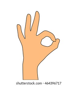 hand okay symbol vector
