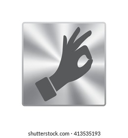 hand okay vector icon