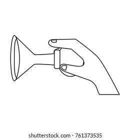 hand with old air horn