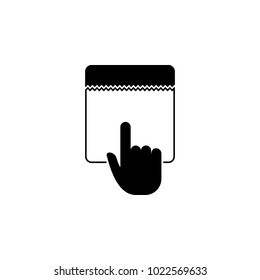 hand on the calendar icon. Element of calendar for mobile concept and web apps. Icon for website design and development, app development. Premium icon on white background