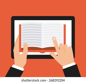 hand on device design, vector illustration eps10 graphic 