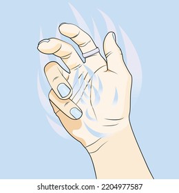 Arte vector de fuego de mano para el diseño de camisetas