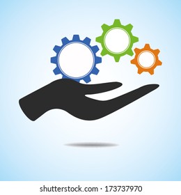 Hand on gear