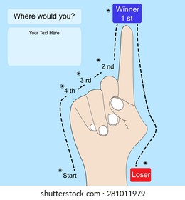 hand on infographic,Vector illustrations