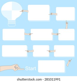 hand on infographic,Vector illustrations