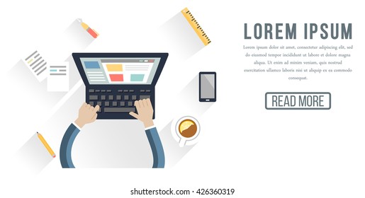 Hand on Laptop 