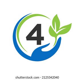 Diseño Del Logotipo De La Mano En La Carta 4. 4 Atención de salud, Fundación con símbolo de mano
