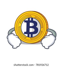 Hand on waist Bitcoin Gold character cartoon