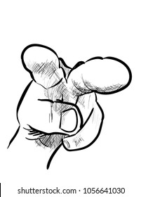 hand on the white